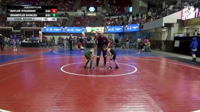 52 lbs Cons. Round 3 - Brandtlee Bowles, Ennis Wrestling Club vs Baylor Steadman, Sidney Wrestling Club