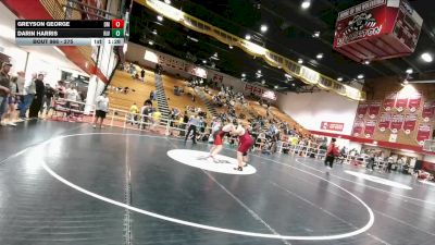 275 lbs 3rd Place Match - Darin Harris, Riverton Middle School vs Greyson George, Dean Morgan