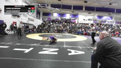 Boys 108 lbs Semifinal - Aiden Salindong, Pleasant Valley Boys vs Jaxon Headrick, Shasta Boys