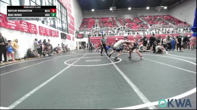 112-119 lbs Semifinal - Baylin Wigington, Watonga Youth Wrestling vs Mac Boso, Choctaw Ironman
