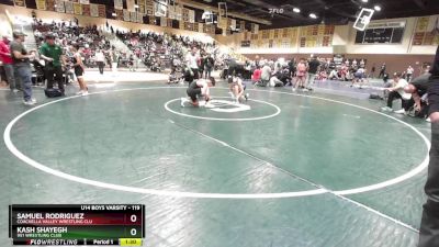 119 lbs Semifinal - Samuel Rodriguez, Coachella Valley Wrestling Clu vs Kash Shayegh, 951 Wrestling Club