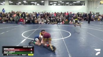 68 lbs Champ. Round 1 - Emma Wiggs, Menominee Youth Wrestling vs Riley Corbat, Marysville WC