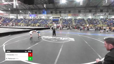 55 lbs Semifinal - Ivan Krasnec, Arvada West vs Brax Peterson, Athlos Wrestling