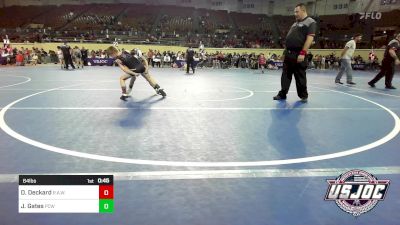 64 lbs Consi Of 16 #2 - Daxton Deckard, R.A.W. vs Jax Gates, Ponca City Wildcat Wrestling