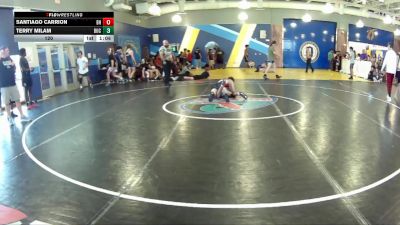 120 lbs Quarters & Wb (16 Team) - Santiago Carrion, Black Hive vs Terry Milam, Buchholz