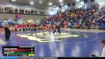 138 lbs 2nd Wrestleback (8 Team) - Caleb Lovin, Commerce Hs vs Lance Thacker, Social Circle