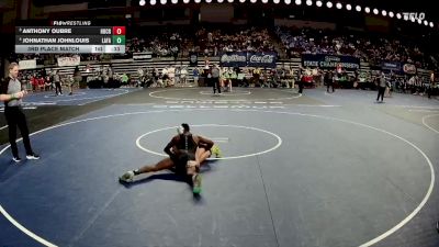 D 1 126 lbs 3rd Place Match - Anthony Oubre, Holy Cross vs Johnathan Johnlouis, Lafayette