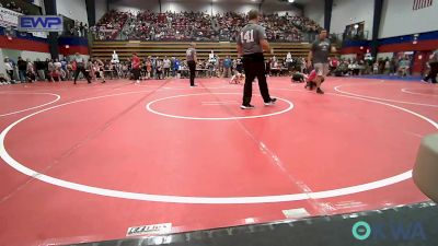 110 lbs Quarterfinal - Kayden Dennis, Skiatook Youth Wrestling vs Semi`Jah (JJ) Ruesch, Owasso Takedown Club