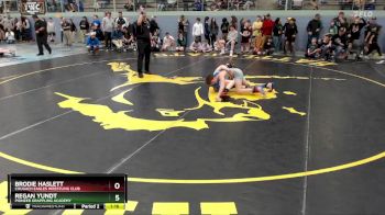 92 lbs 1st Place Match - Regan Yundt, Pioneer Grappling Academy vs Brodie Haslett, Chugach Eagles Wrestling Club