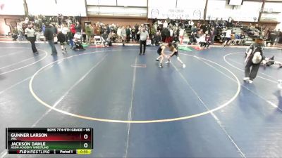 95 lbs Cons. Round 2 - Jackson Dahle, Agon Academy Wrestling vs Gunner Larson, JWC