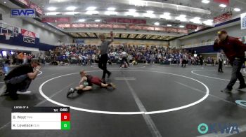 52 lbs Consi Of 4 - Benji West, Perry Wrestling Academy vs Kolt Lovelace, Clinton Youth Wrestling