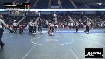 165 lbs 3rd Place Match - Archer Amrein, Hill City vs Cruz Lewandowski, SW Timberwolves