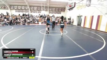 114 lbs Champ. Round 2 - Mairead Greenwood, Snowflake vs Londyn Cooper, Spring Valley
