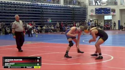 150 lbs Cons. Round 4 - Sam Mast, Defiance vs Jackson Runyon, Taylor