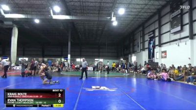 150 lbs Placement Matches (8 Team) - Kraig Bolte, WILD BUFFALO WRESTLING CLUB vs Evan Thompson, MOORE COUNTY BRAWLERS - SILVER