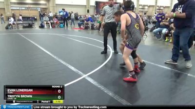 100 lbs Round 2 - Evan Lonergan, TCWC vs Tristyn Brown, Level Up