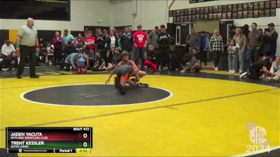 83 lbs Cons. Round 2 - Jaden Yacuta, Outlaws Wrestling Club vs Trent Kessler, Alpha Dawg