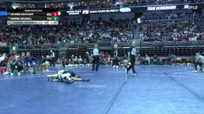 3A-132 lbs Champ. Round 1 - Soren Kelsall, Pleasant Valley vs Jayden Zachary, Dowling Catholic