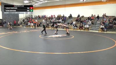 J-15 lbs Quarterfinal - Cole Panther, Pack732 vs Dom Bevans, Hawkeye Wrestling Academy