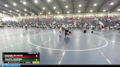 66 lbs 3rd Place Match - Zachary De Hoyos, Sons Of Atlas vs Traceyl Sanborn, Cougars Wrestling Club