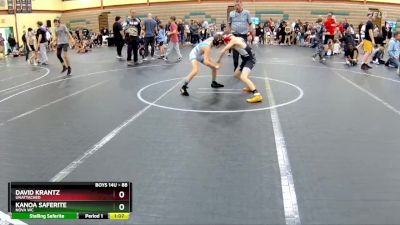 88 lbs 1st Place Match - David Krantz, Unattached vs Kanoa Saferite, NOVA WC