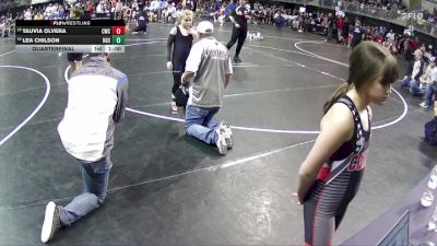 89 lbs Quarterfinal - Lea Chilson, NGSE vs Tauvia Olvera, Cozad Wrestling Club