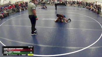 85 lbs Round 2 (6 Team) - Amir Newman-Winfrey, Iowa USA Blue vs Carl Cody Weidner, Illinois Gold