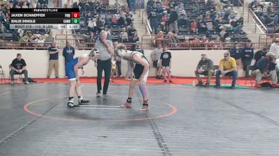 115_B lbs Round Of 32 - Jaxen Schaeffer, Pine Grove vs Ehlie Dingle, Cambridge Springs