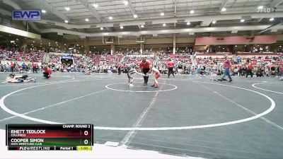 52 lbs Champ. Round 2 - Cooper Simon, Hays Wrestling Club vs Rhett Tedlock, Columbus