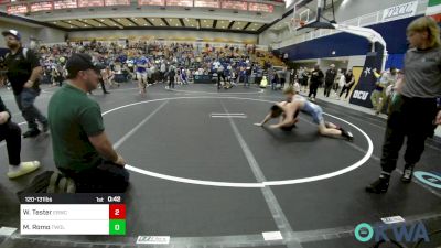 120-131 lbs Rr Rnd 1 - Wyatt Tester, El Reno Wrestling Club vs Miles Romo, TWolves Youth Wrestling