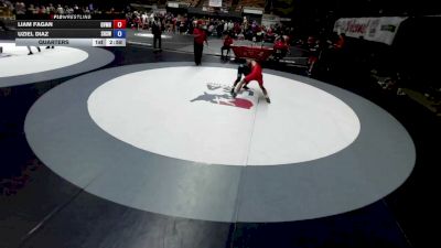 120 lbs Cons. Sub-quarters - Liam Fagan, Golden Valley (Merced) High School Wrestling vs Uziel Diaz, Southwest High School Wrestling