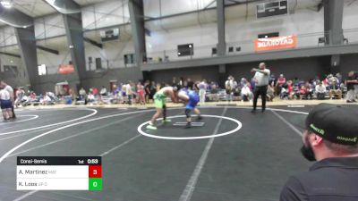 190 lbs Consolation - Arnold Martinez, Mat Rattlers vs Kaden Loos, UP Outlaws