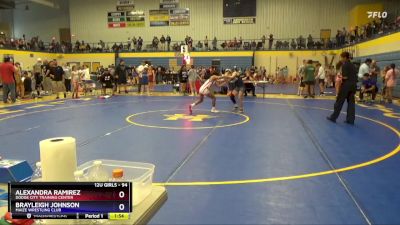 94 lbs Round 1 - Alexandra Ramirez, Dodge City Training Center vs Brayleigh Johnson, Maize Wrestling Club