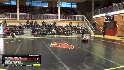 184 lbs Quarterfinal - Steven Warren, Umpqua Community College vs Emanuel Miller, Southwestern Oregon Community College