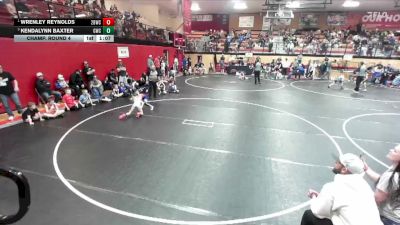 53 lbs Champ. Round 4 - Wrenley Reynolds, 208 Badgers Wrestling Club vs Kendalynn Baxter, Grizzly Wrestling Club