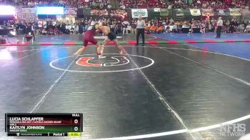 G - 126 lbs Cons. Semi - Kaitlyn Johnson, Harlem Girls vs Lucia Schlapfer, Missoula Big Sky / Loyola Sacred Heart Girls