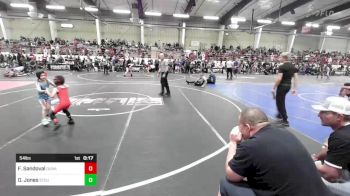 54 lbs Consi Of 8 #2 - Frank Sandoval, Durango WC vs Olivia Jones, Stout Wr Acd