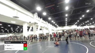 66 lbs 3rd Place - Andres Tapia, Trybe vs Trey Merkley, Uintah Wrestling