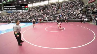 4A 150 lbs Champ. Round 1 - Brady Mccurdy, Uintah vs Hyrum Dutson, Mt View