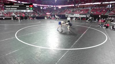 106 lbs Cons. Quarters - Brady Needham, Holmen vs Colin Seifert, Brookfield East