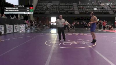 184 lbs Quarterfinal - Kyle Knudtson, Eastern Oregon University (OR) vs Caiman Garcia, Westcliff