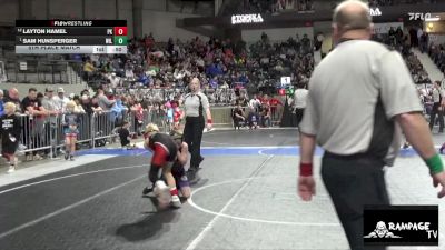 80 lbs 5th Place Match - Sam Hunsperger, Wildcat vs Layton Hamel, Plainville Kids