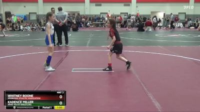 55 lbs Round 2 - Whitney Boone, Sparkman Athletic Association vs Kadence Miller, Arab Youth Wrestling