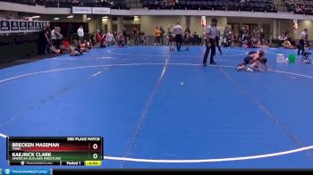 65 lbs 3rd Place Match - Brecken Massman, THWC vs Kaejrick Clark, American Outlaws Wrestling