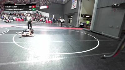 81 lbs Quarterfinal - Garrett Horsfield, Cuba City/RT Elite vs Rilen Sauer, Lakeland Wrestling Club