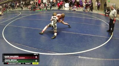 102 lbs Cons. Round 2 - Kade Halgren, Iron County Wrestling Academy vs Owen Bryan, Delta Wrestling Club