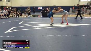 155 lbs Cons. Semi - Liv Wieber, Eastern Oregon University vs Sadie Antoque, University Of Providence