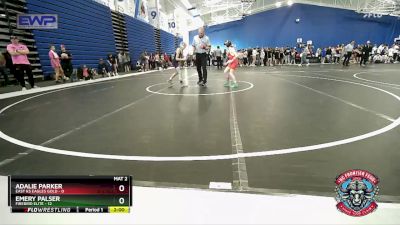 60 lbs Round 1 (4 Team) - Adalie Parker, East KS Eagles Gold vs Emery Palser, Firebird Elite