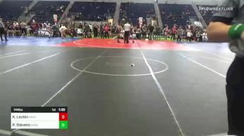 144 lbs Semifinal - Preston Stevens, Sanderson Wrestling Academy vs Kelan Layton, Manti