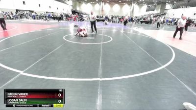 132 lbs Cons. Round 1 - Paden Vance, McDonald County vs Logan Salm, Luxemburg-Casco